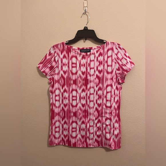 Jones New York Tops - Jones New York Pink and White Short Sleeve Top